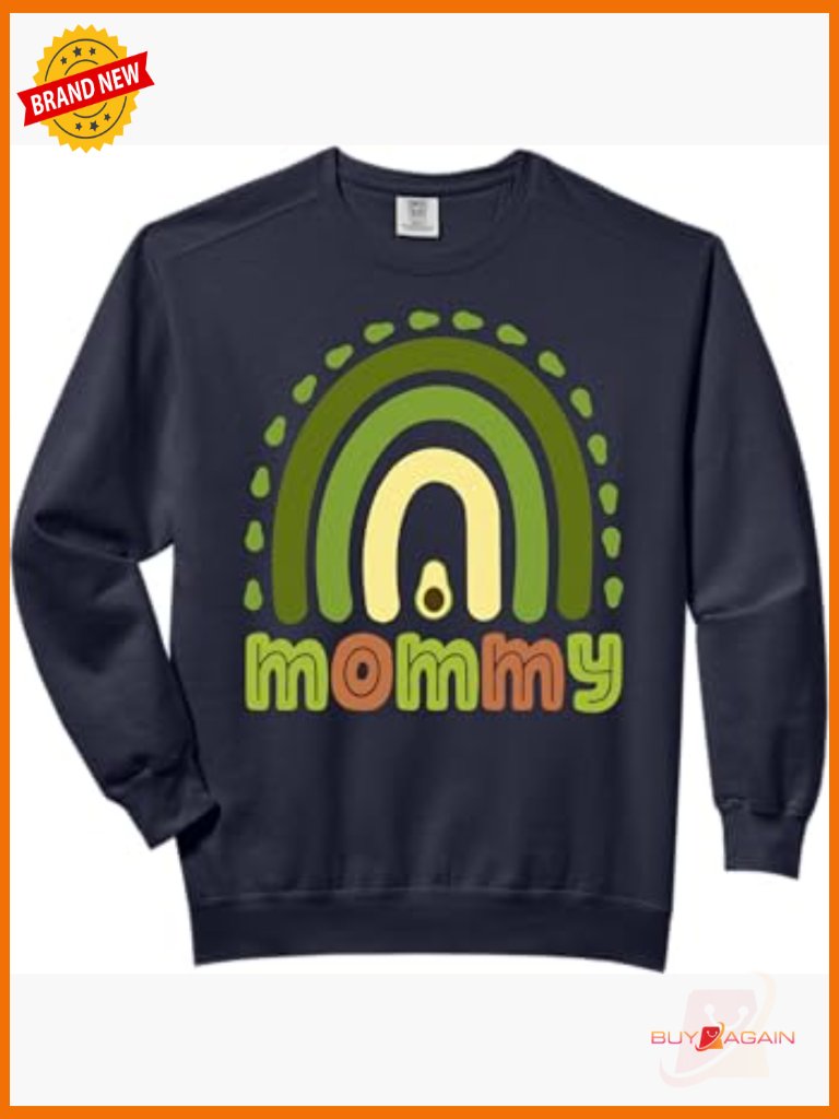 Adult Sweatshirt - Pregnancy Announcement Avocado Rainbow